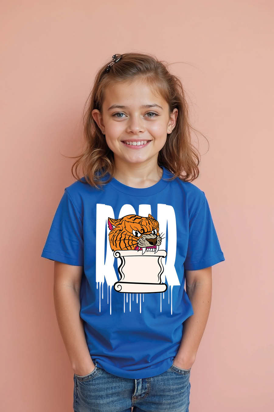 Thumbnail: Fierce Tiger ROAR Graphic T-Shirt Cotton Kids Printed T-Shirt buy now