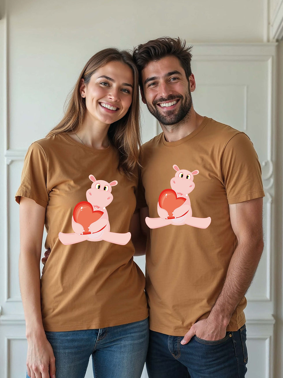 Thumbnail: Romantic Animal Couple Matching Tee Lovers Edition – Fast