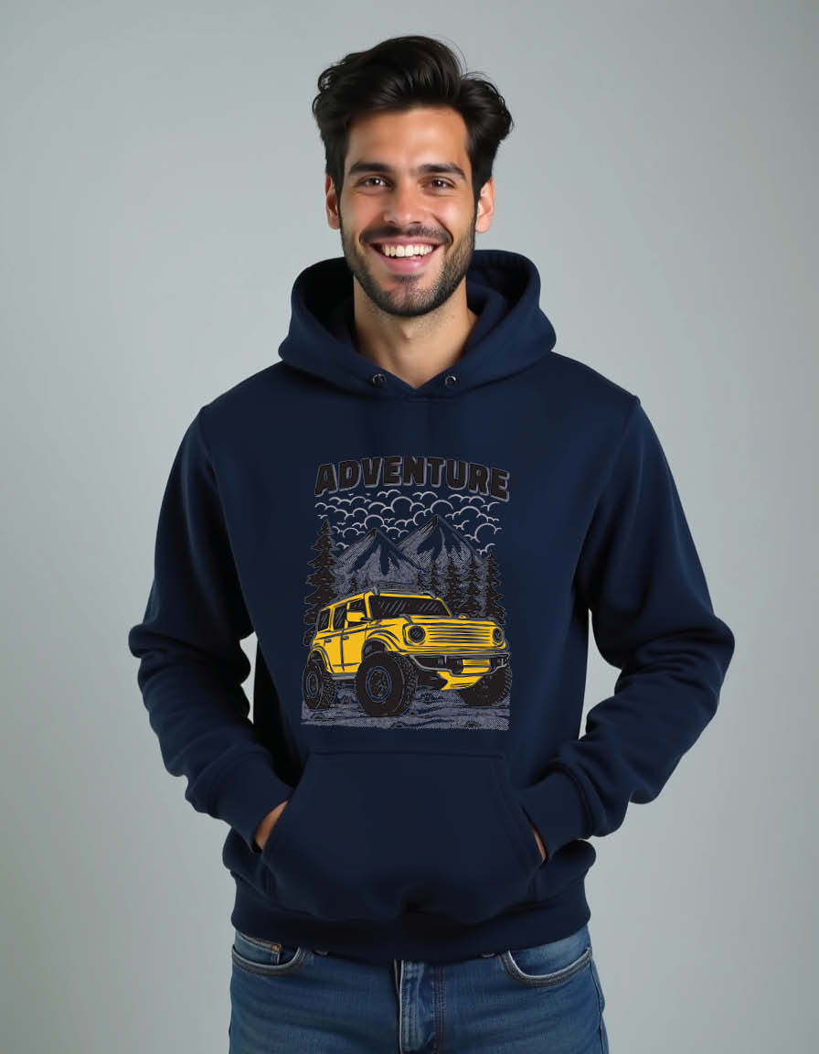 Thumbnail: Its advanture time Unisex Graphic Printed Hoodie
