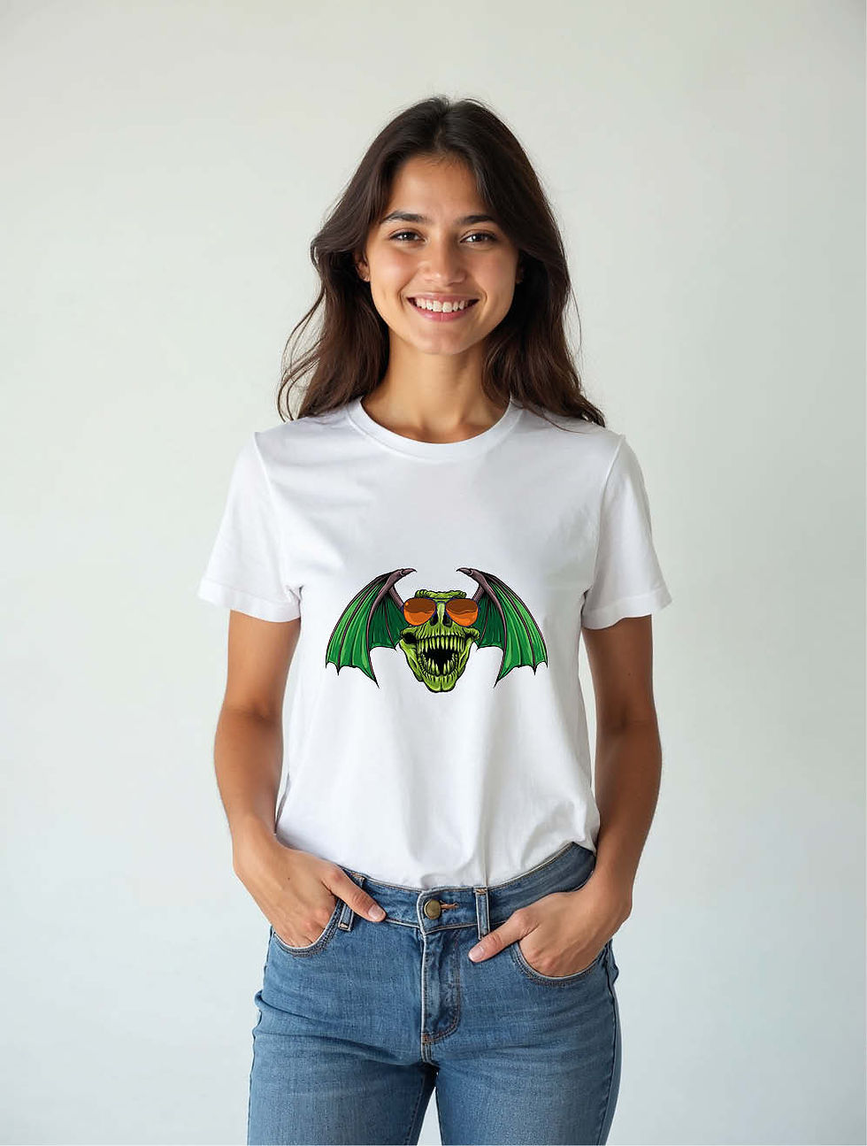 Cool Monster Gargoyle with Sunglasses Cool Women’s Printed Graphic T-Shirt