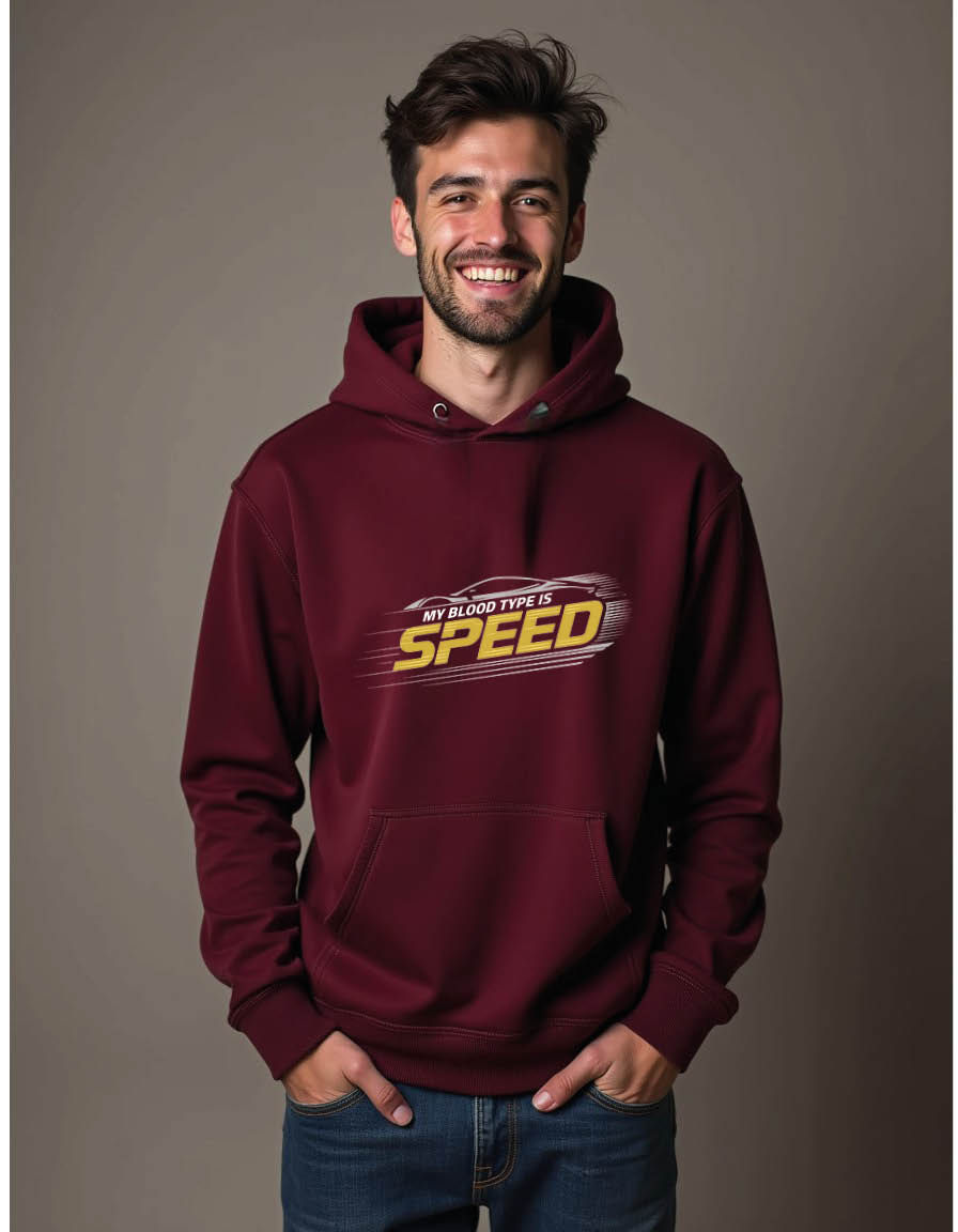 Thumbnail: my blood type is speed Limited Edition Men’s Streetwear Hoodie – Premium Graphic