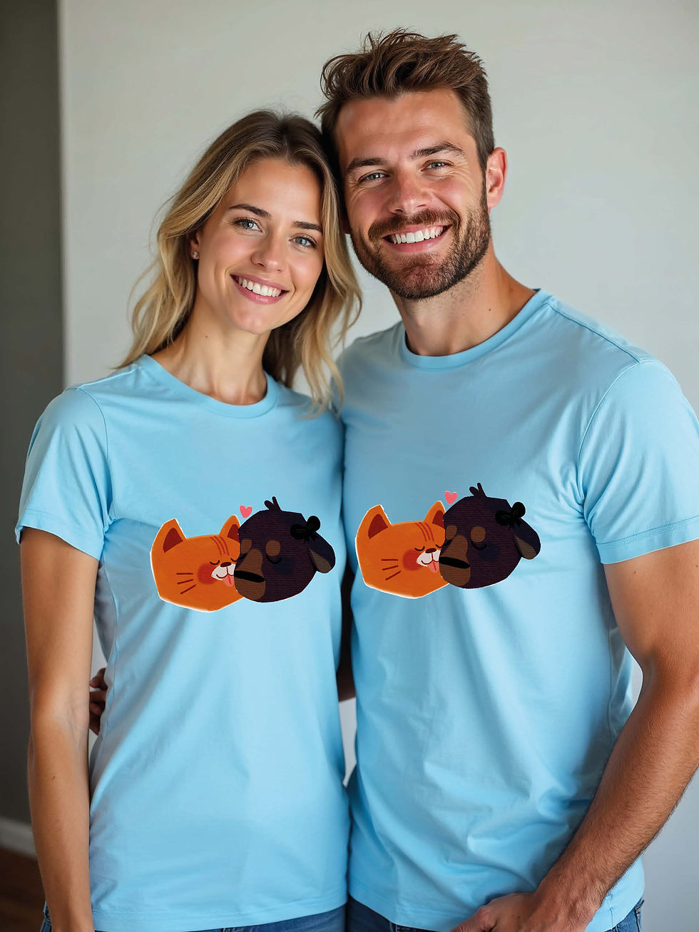 Thumbnail: Romantic Animal Couple Matching Tee Lovers Edition – Sale