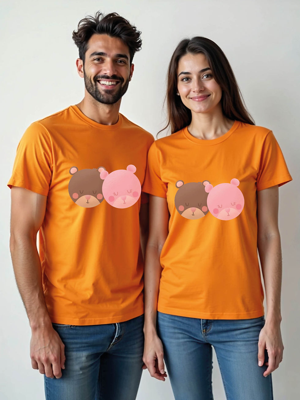 Thumbnail: Stylish Cartoon Couple Matching Tee Lovers Edition – Sale