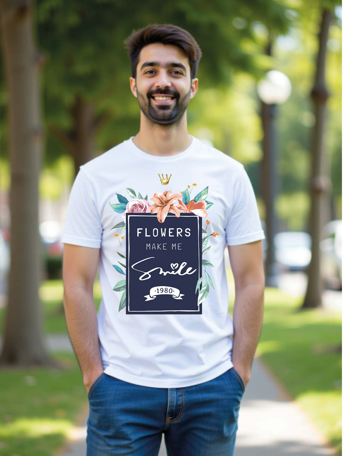 Flowers Make Printed T-Shirt for All age