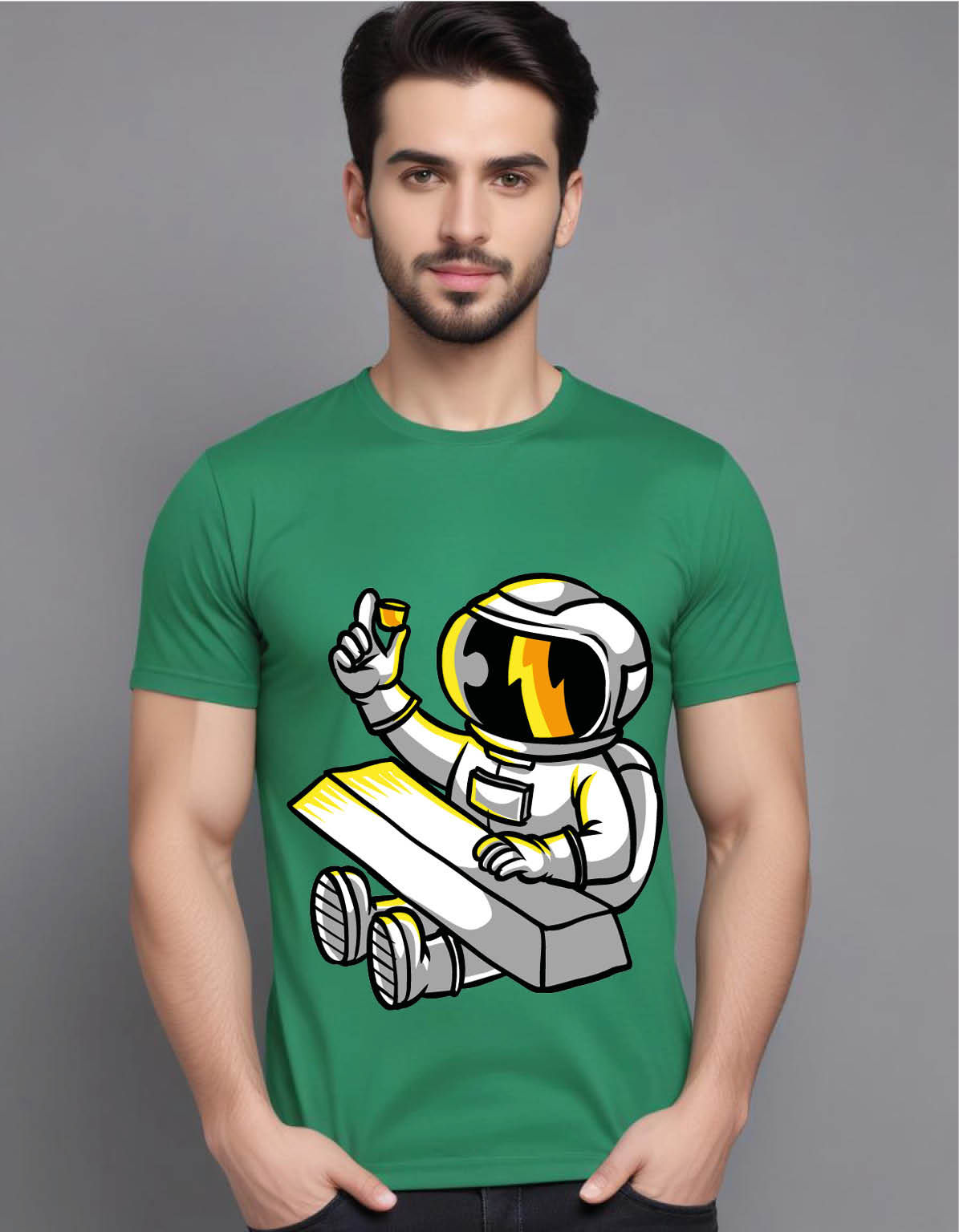 astronauts pack mens printed graphic t shirt