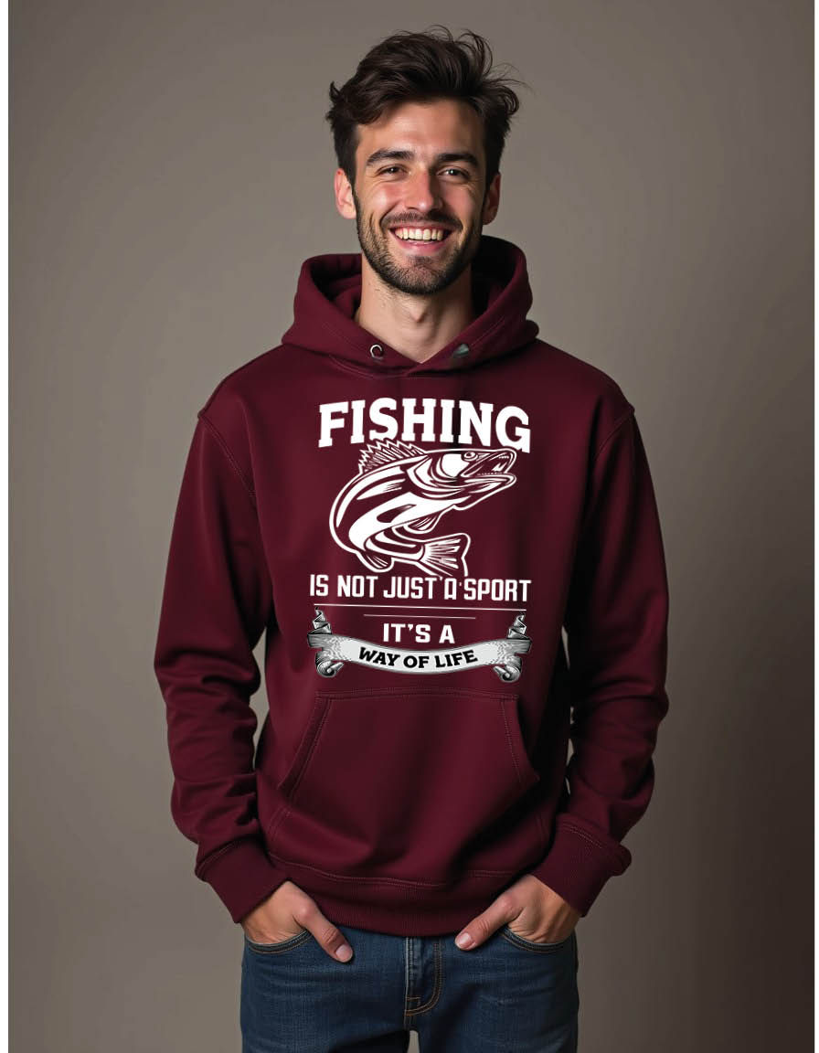 Thumbnail: fishing is not just like asport its a way of life stylish hoodies
