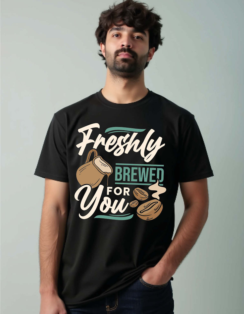 Freshly Brewer For You Unisex Printed T-Shirt for All Ages