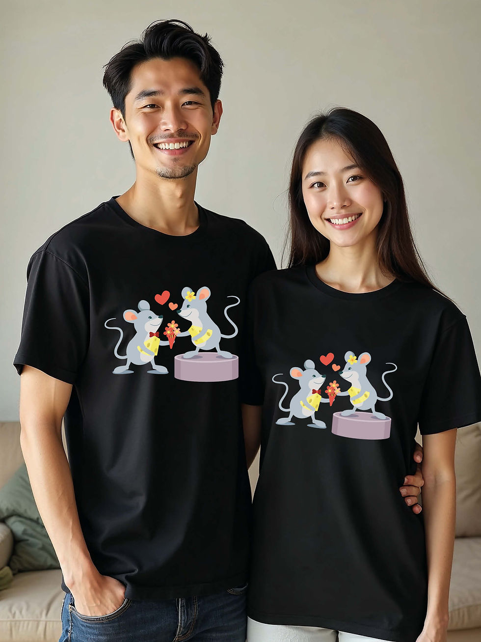 Thumbnail: Trendy Animal Couple T-Shirt Lovers Edition – Discount Offer