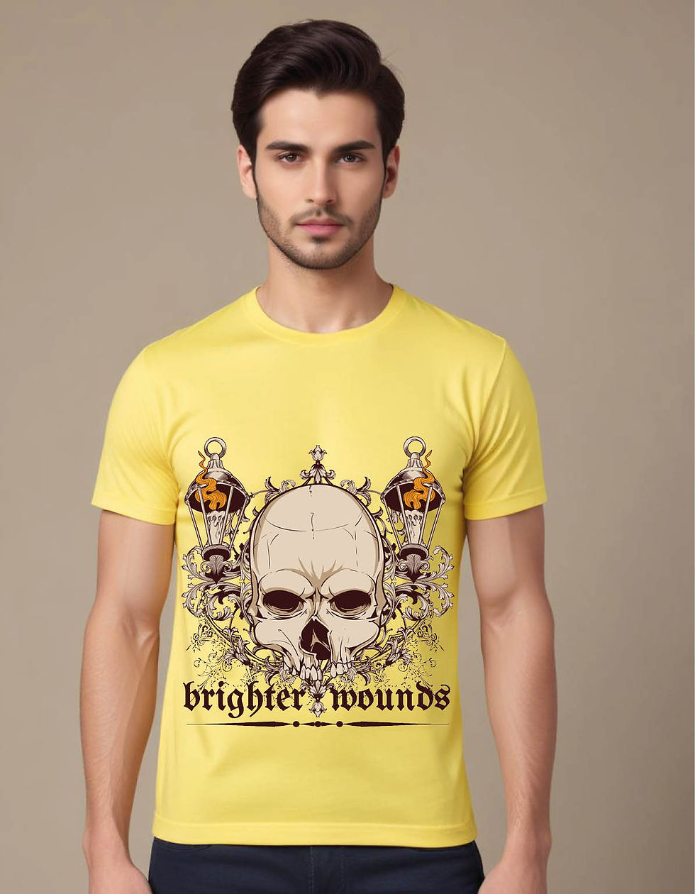 Thumbnail: brighter wounds mens printed graphic t shirt