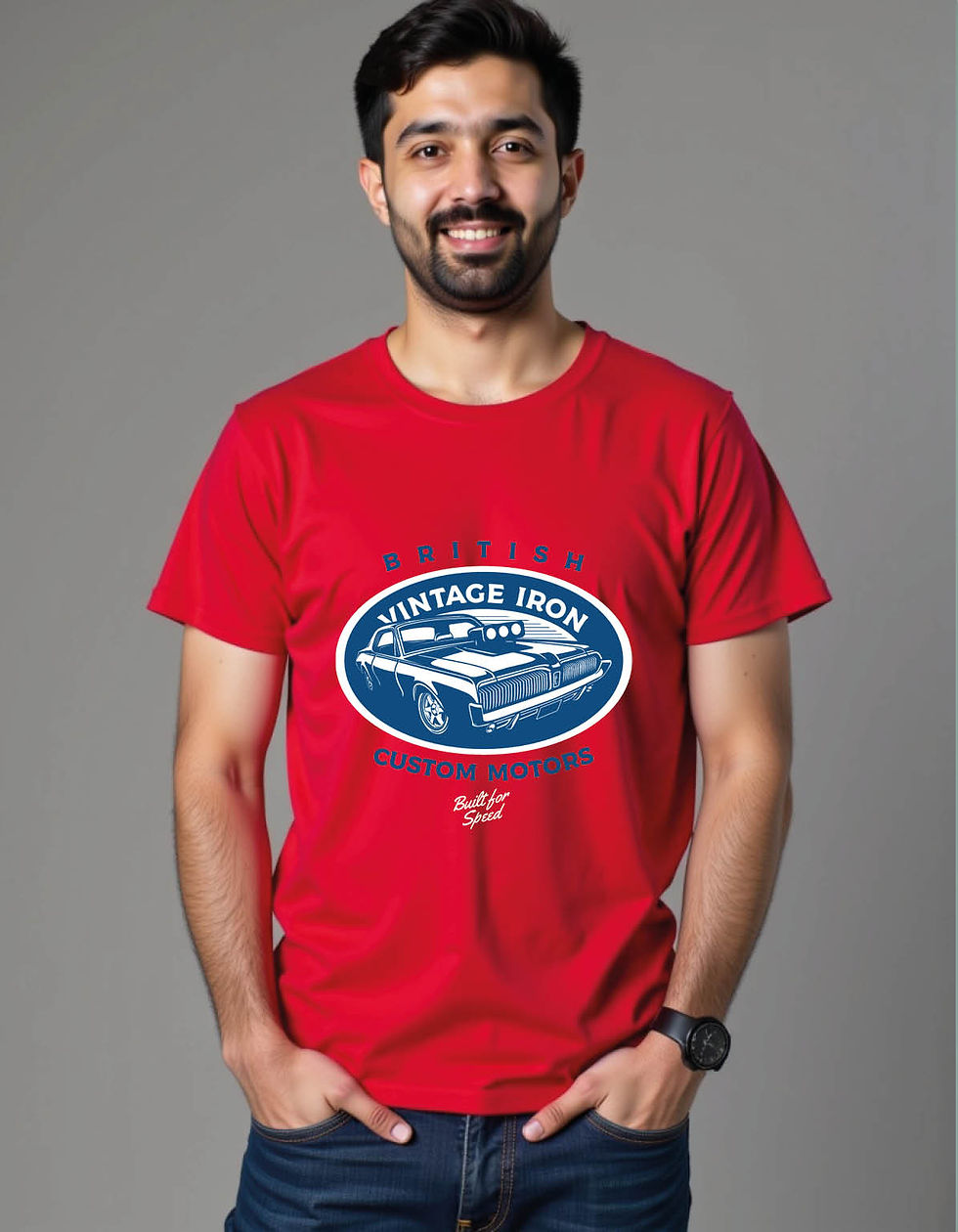 Thumbnail: Racing car mens printed graphic t shirt