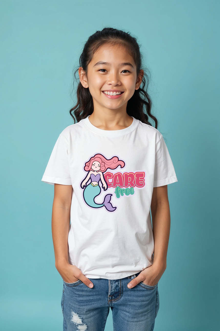 Thumbnail: Care Free Casual Kids Printed T-Shirt – Character Print Design