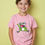 Thumbnail: Excited Cartoon Frog Waving Graphic T-Shirt Casual Cute Kids Typography T-Shirt