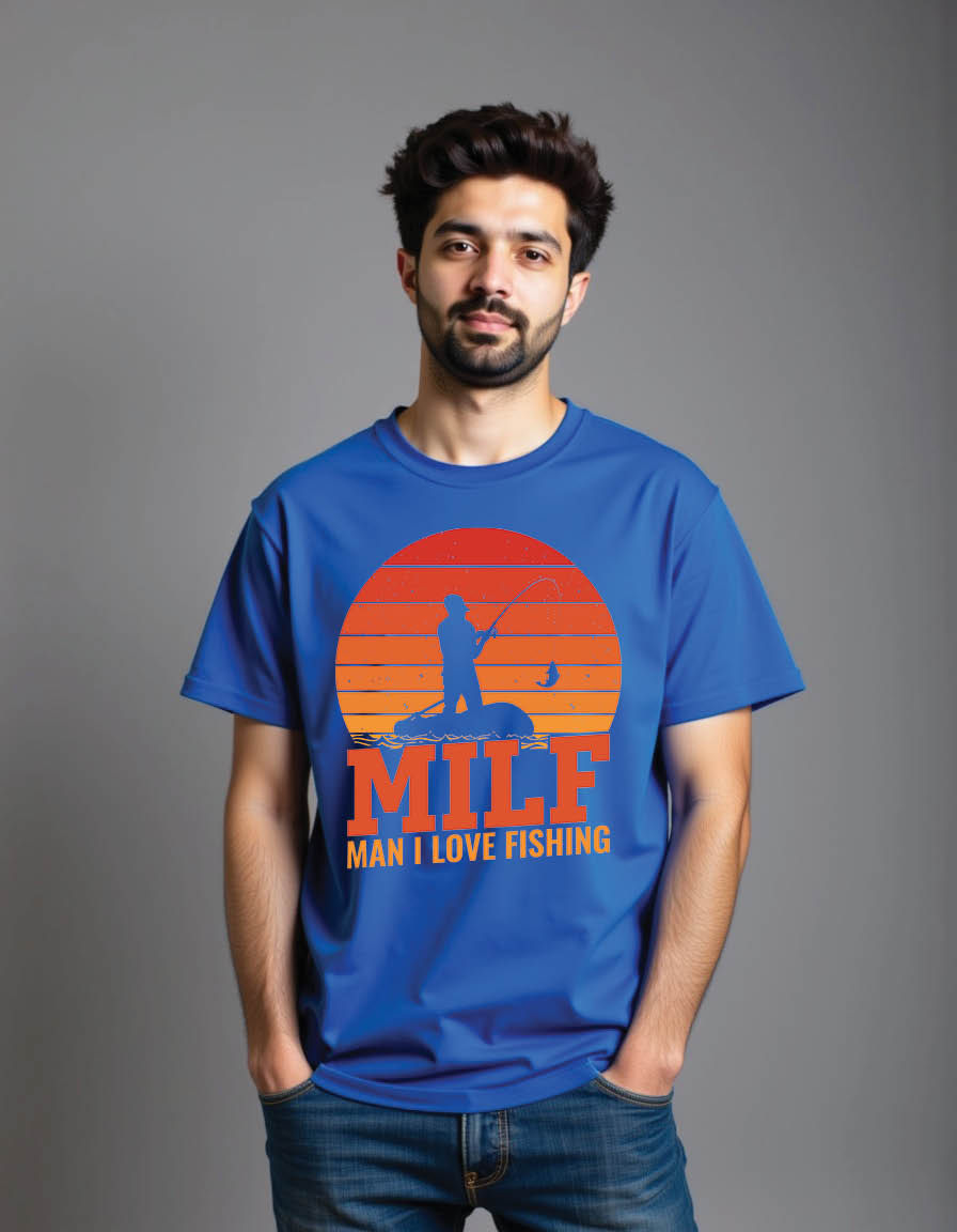 Thumbnail: milf man i love fishing fishing quotes mens printed graphic t shirt
