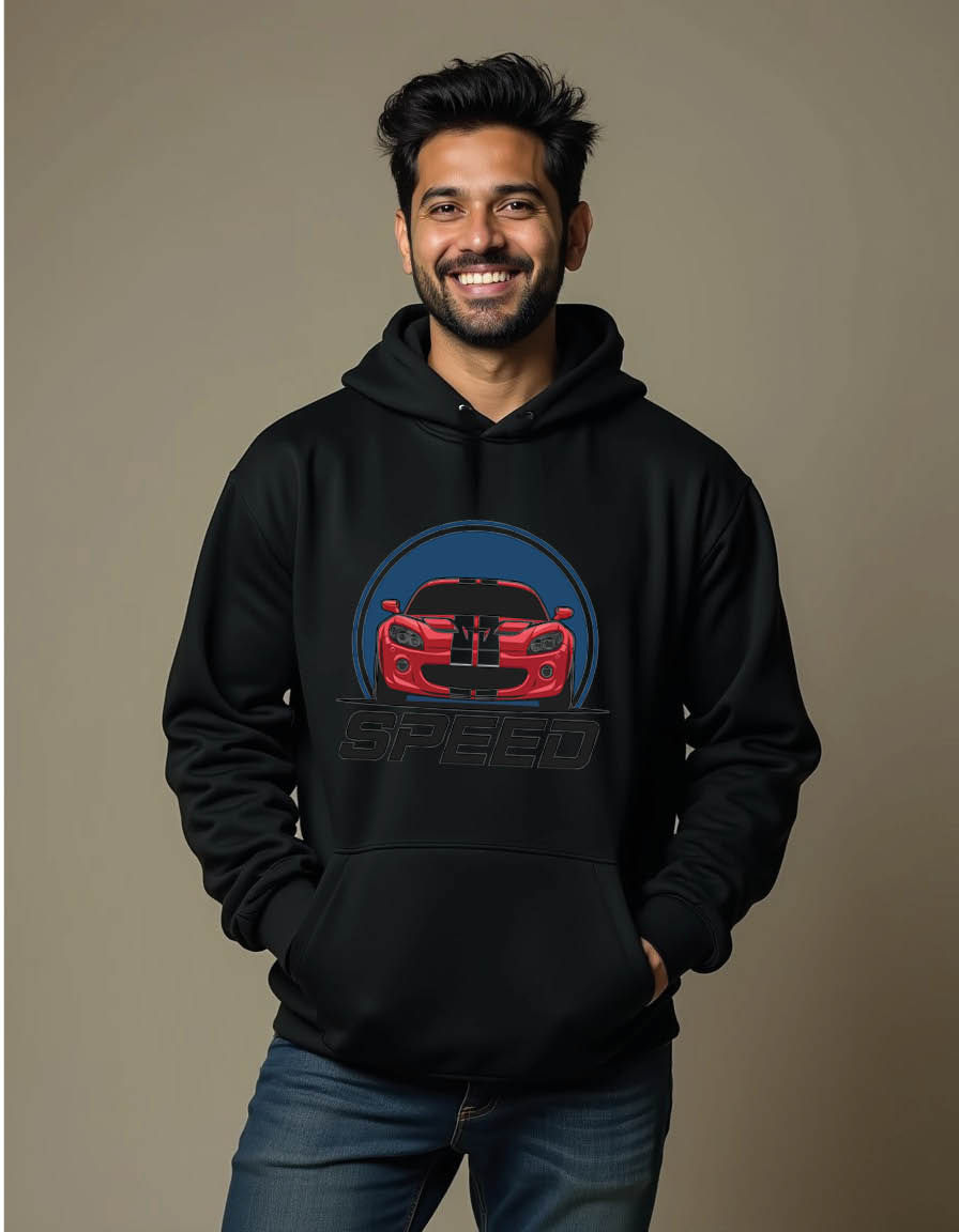 speed Casual Winter Streetwear Hoodie for Men – Warm Winter Outfit | Premium