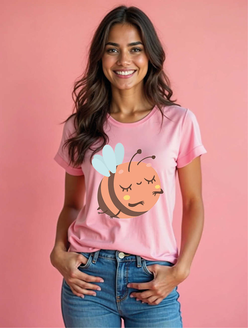 Thumbnail: Sad Little Bee Graphic  Casual Women’s Printed Graphic Streetwear T-Shirt – Sale