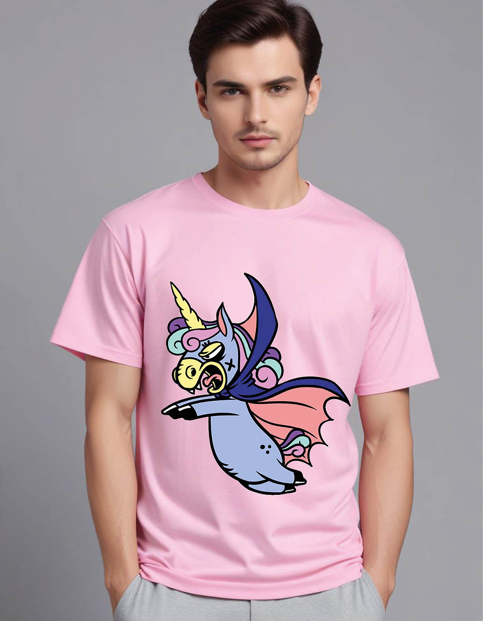 Thumbnail: dracula unicorn mens printed graphic t shirt
