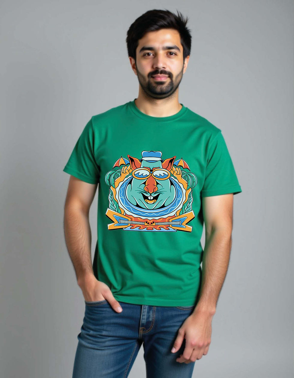 Thumbnail: Cartoon Cute Image Printed T-Shirt for All Age