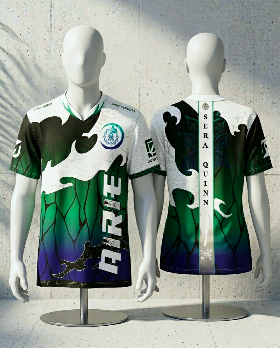 Airie Esports' "Demon Slayer" theme Jersey