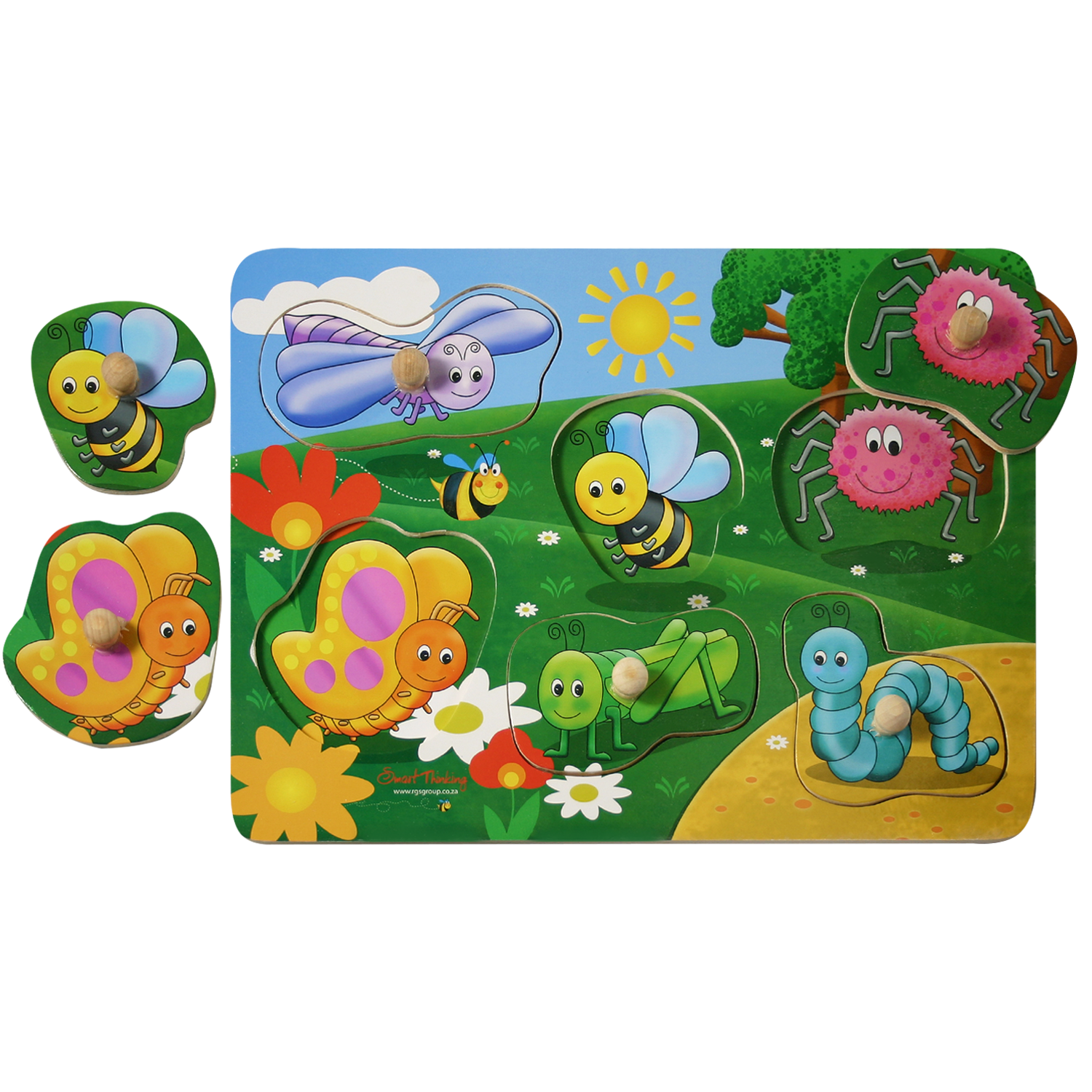 Bugs Peg Puzzle 6pc