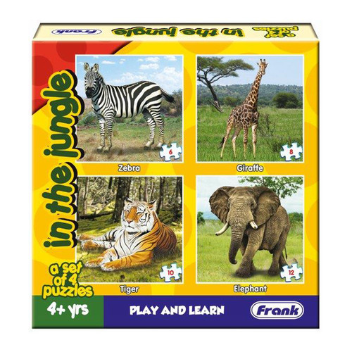 Jungle, 4 Puzzles 6, 8,10,12pc | PWAP