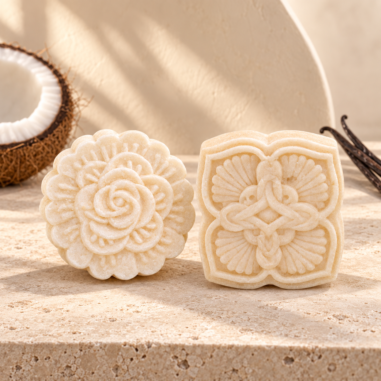 Coconut Vanilla Shampoo & Conditioner Bar Duo