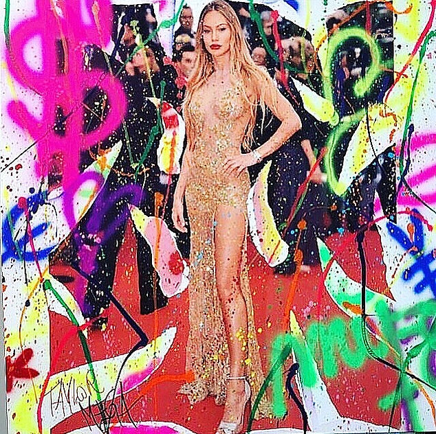 taylor mega - jean-paul benielli - festial de cannes - painting 