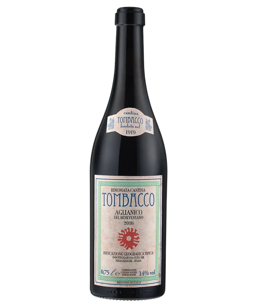 Vino rosso Tombacco Aglianico del Beneventano IGT 75cl