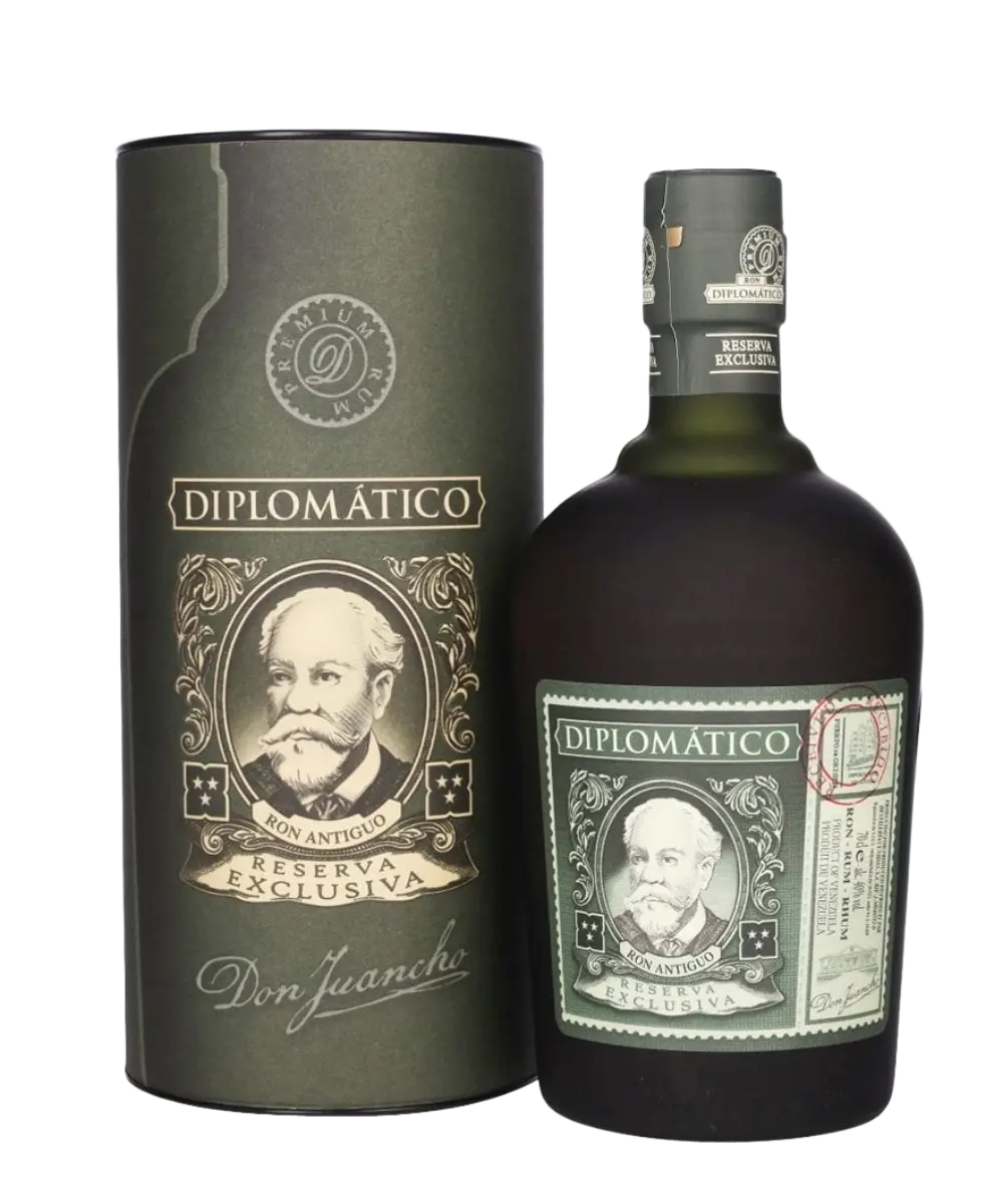 bottiglia Rum Diplomático Reserva Exclusiva con tubo