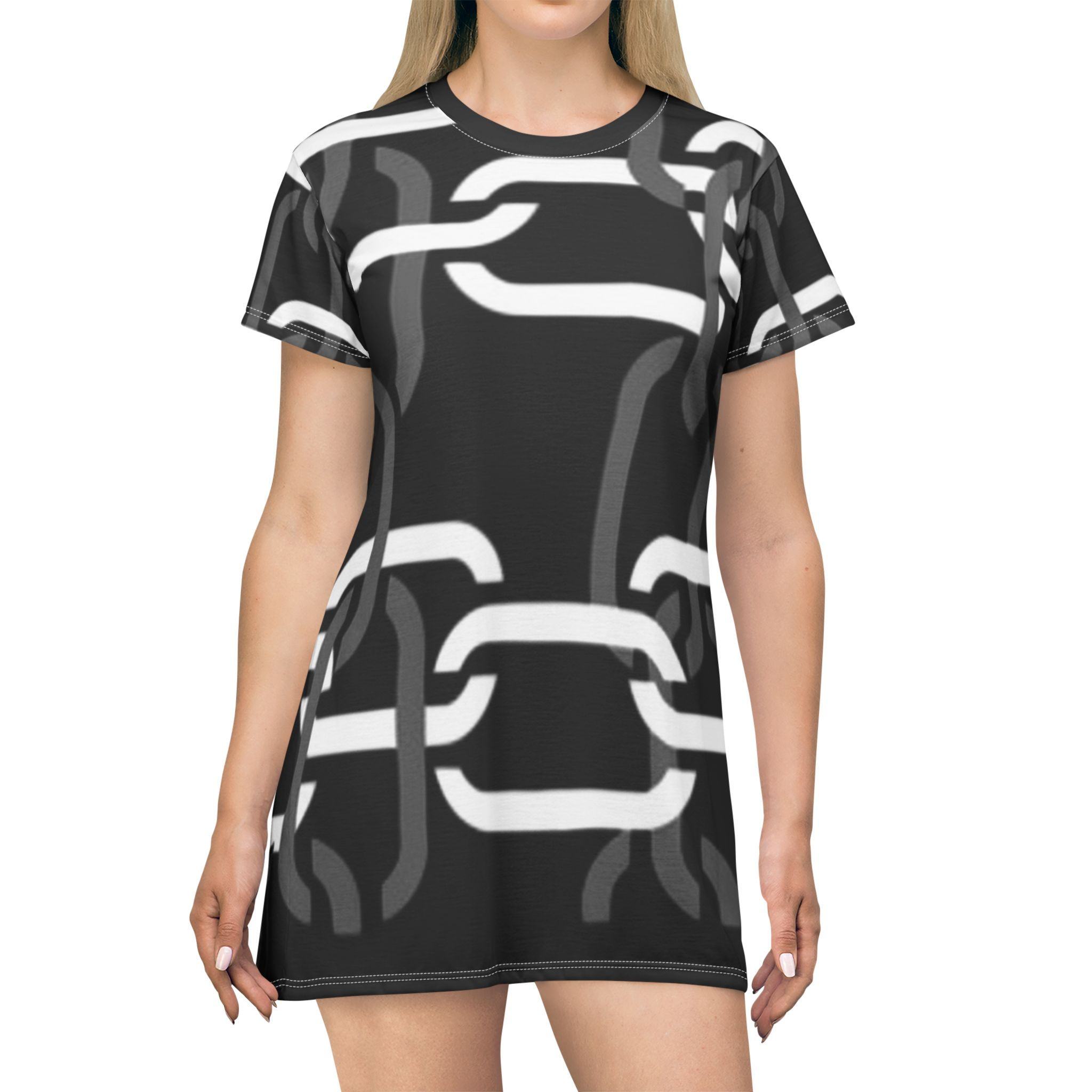 Brands All Over Print T-Shirt Dress