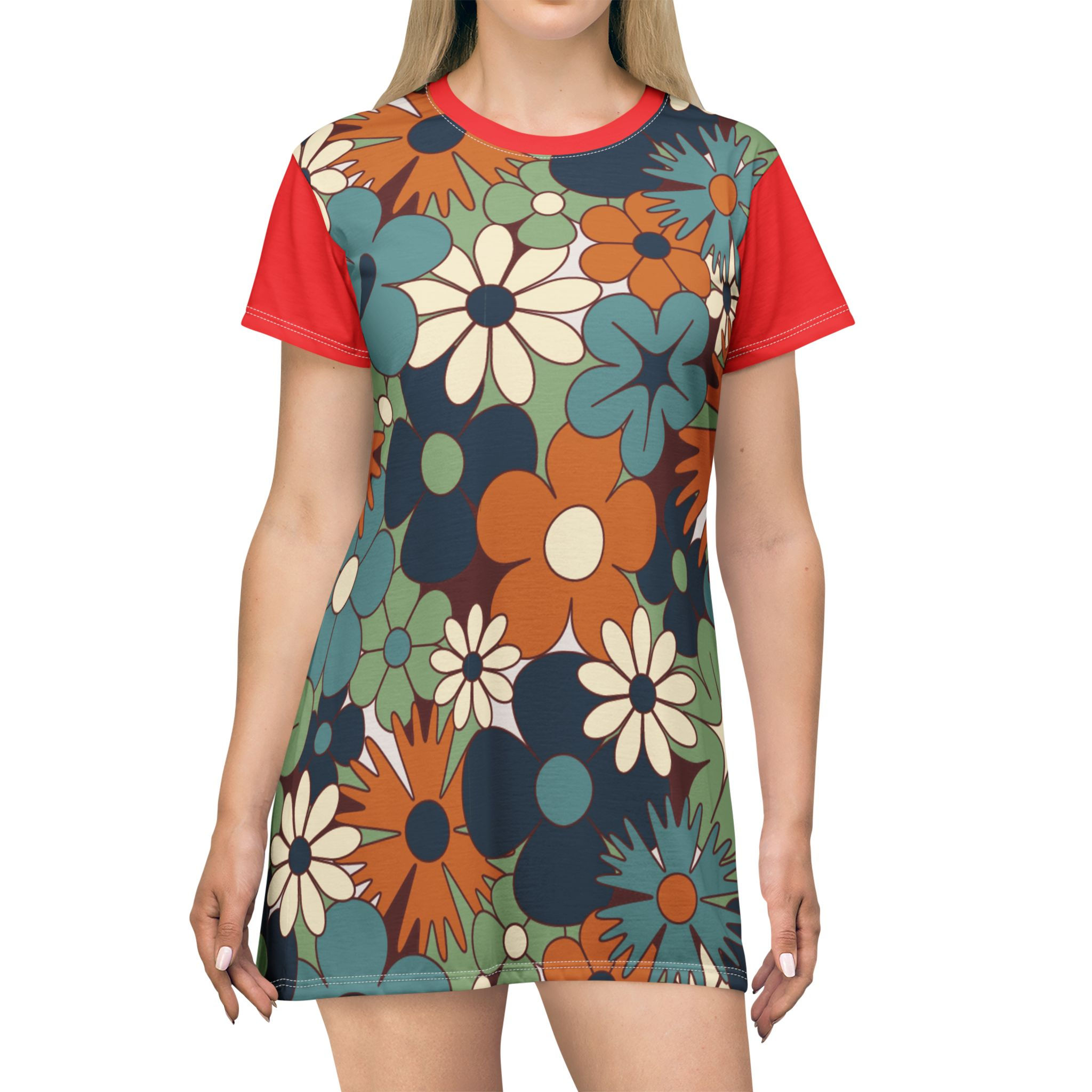 Brands All Over Print T-Shirt Dress
