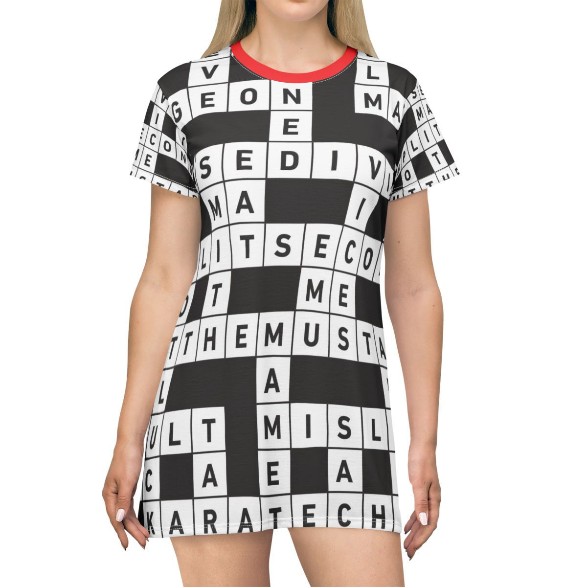 Brands All Over Print T-Shirt Dress