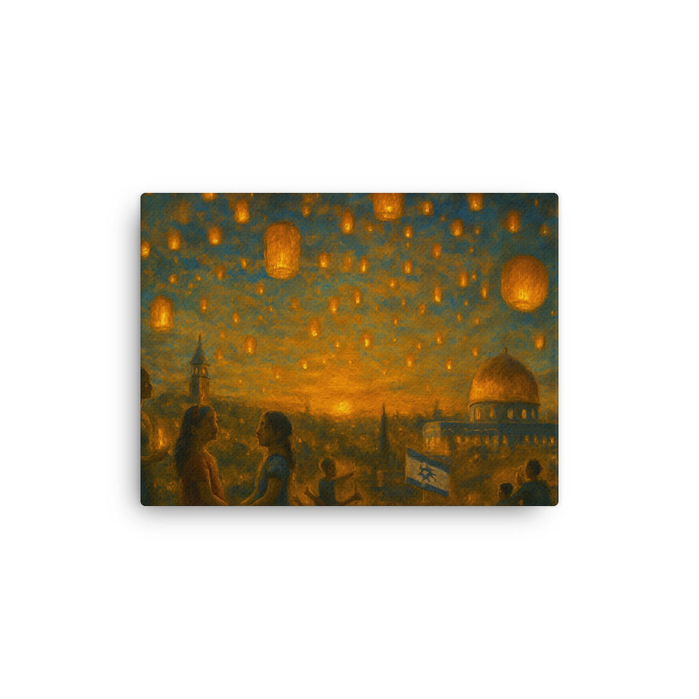 B.G. | Lanterns Over Gaza and Jerusalem Thin canvas