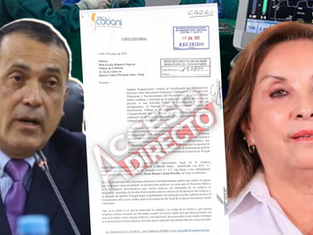 Mario Cabani Envía carta notarial y amenaza con querella por declaraciones falsas contra Boluarte.