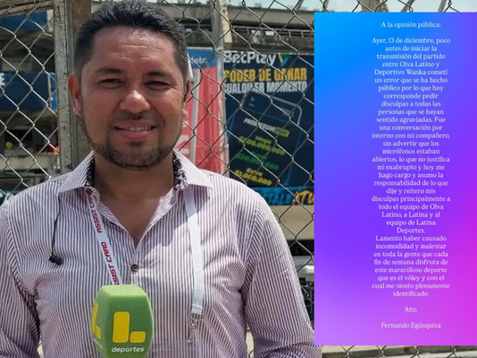 Periodista se disculpa: “no justifico el comentario” sobre jugadoras de Olva Latino