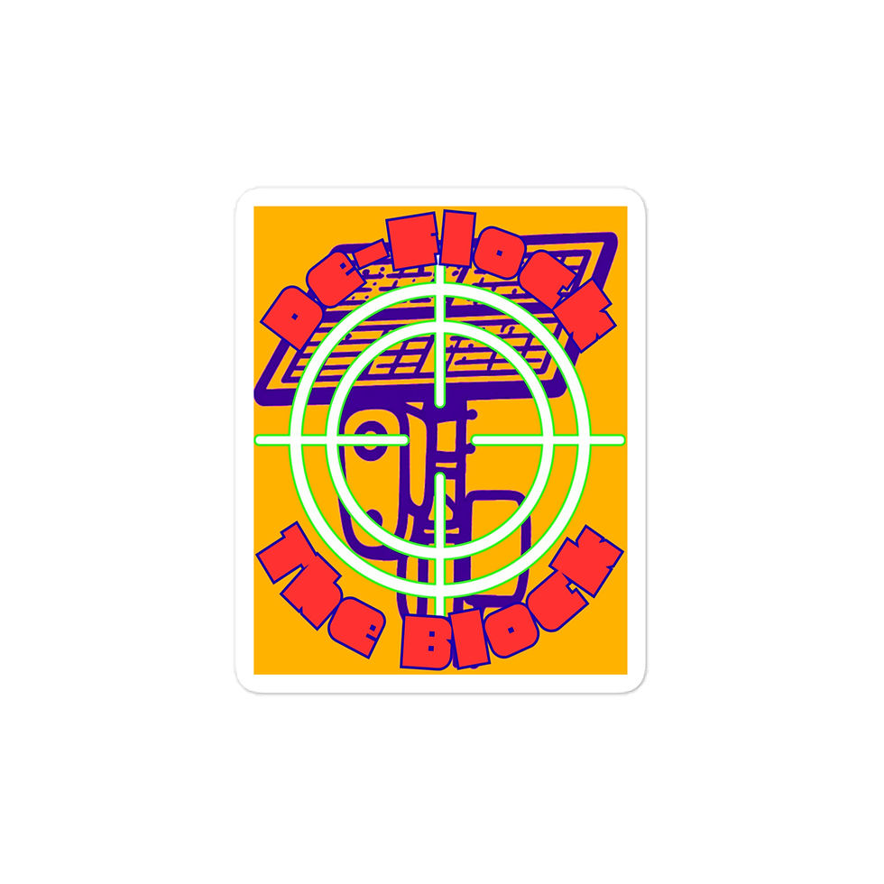 Thumbnail: De-Flock The Block Yellow Stickers