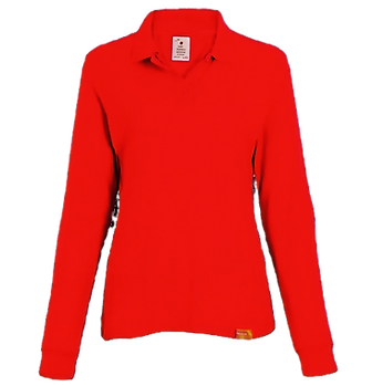 Polera manga larga Piqué mujer