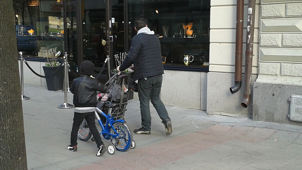 Father and children