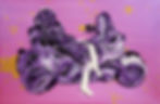Violette Girl on Bike (White Boots)
