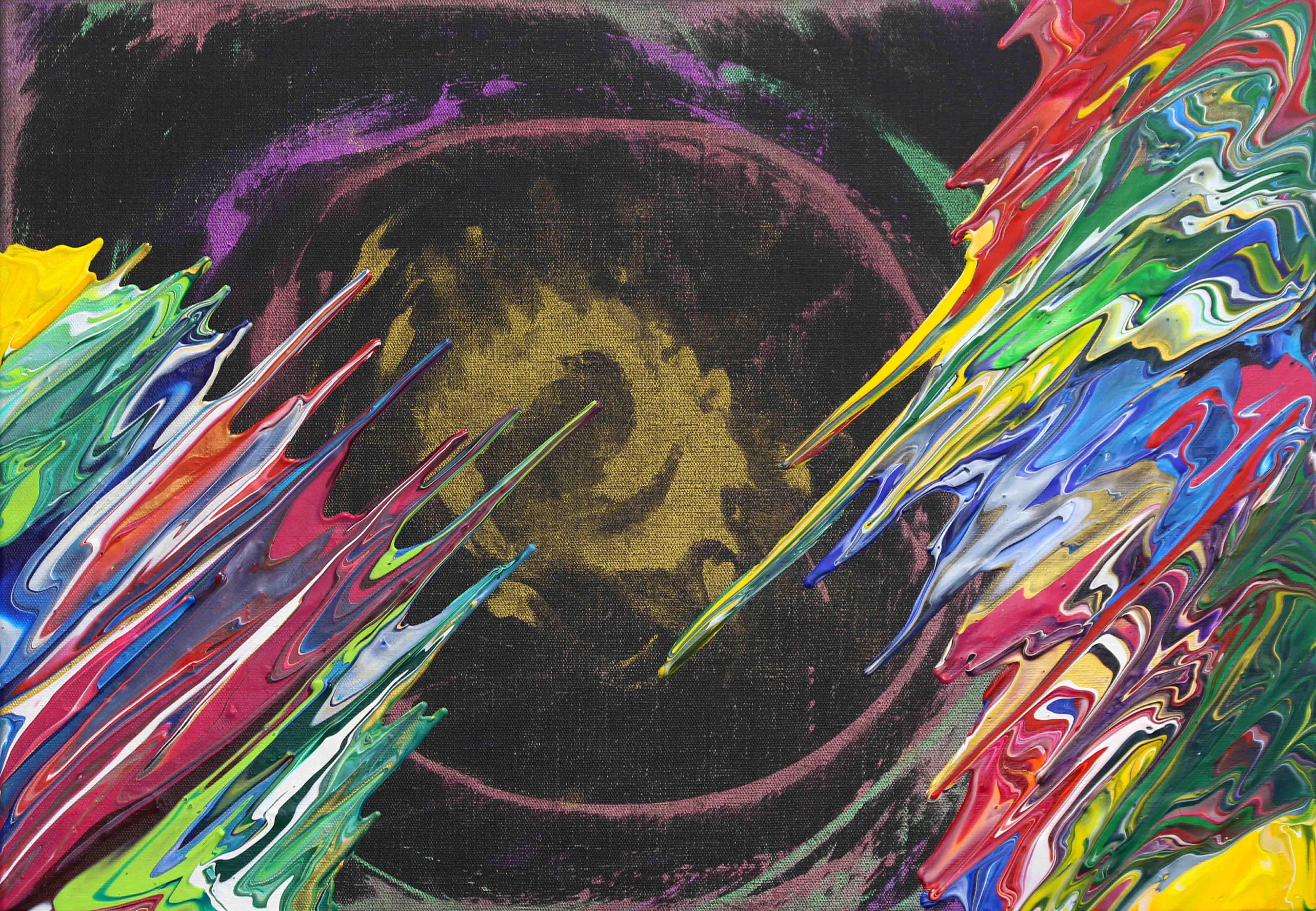 Galaxy Gravity 20210820 - 45cm x 65cm - Acrylic on Canvas - 2021