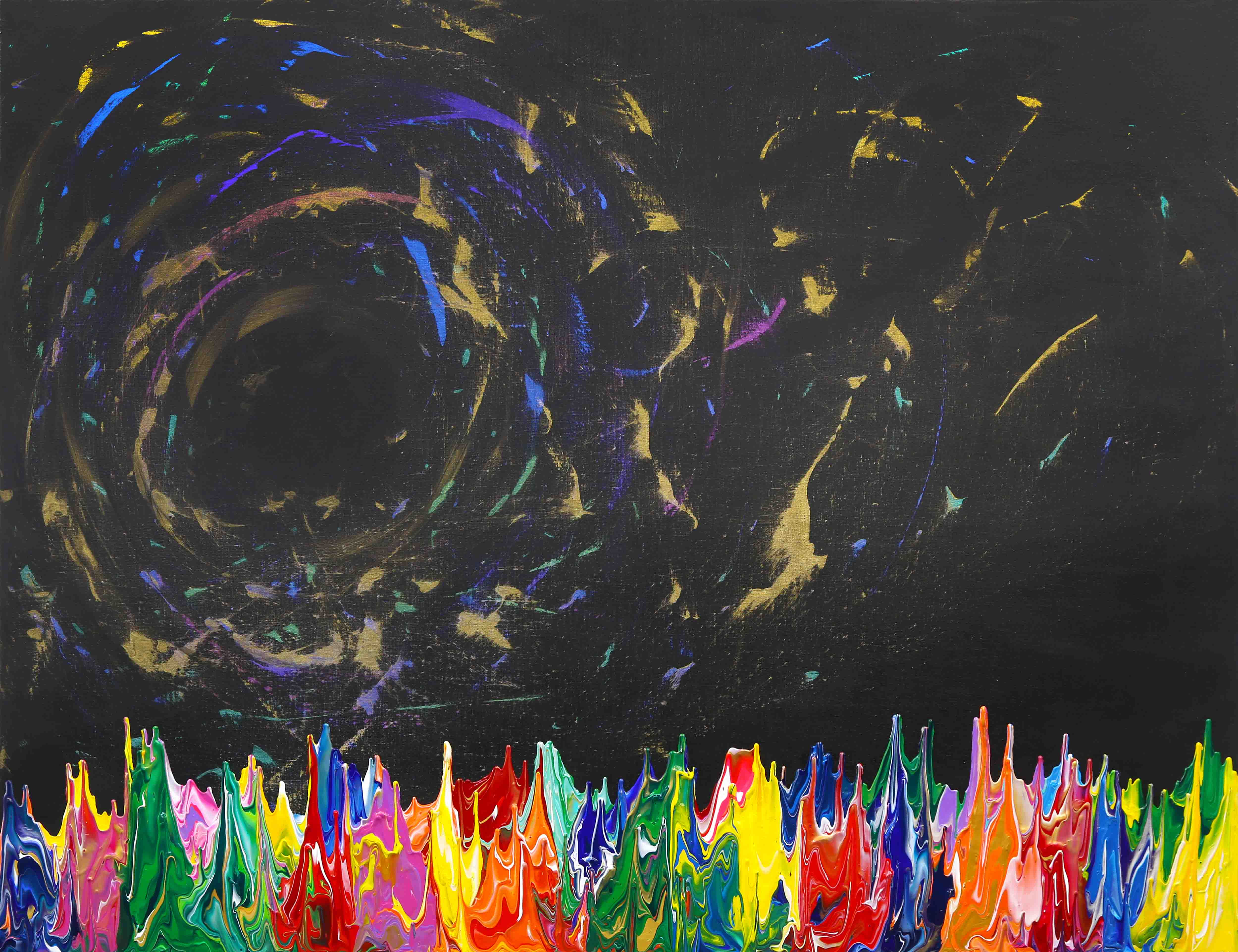 Galaxy Gravity 20210908 - 150cm x 195cm - Acrylic on Canvas - 2021