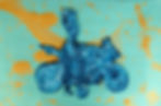 Blue Girl on Bike (Blue Boots)