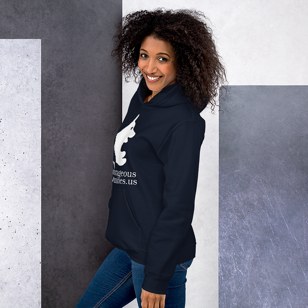 Thumbnail: Unisex Courageous Canines White Logo Hoodie