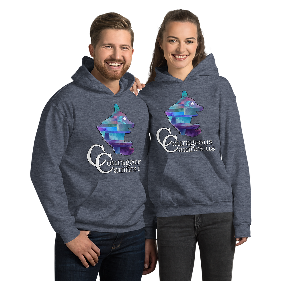Thumbnail: Unisex Courageous Canines Color Logo Hoodie