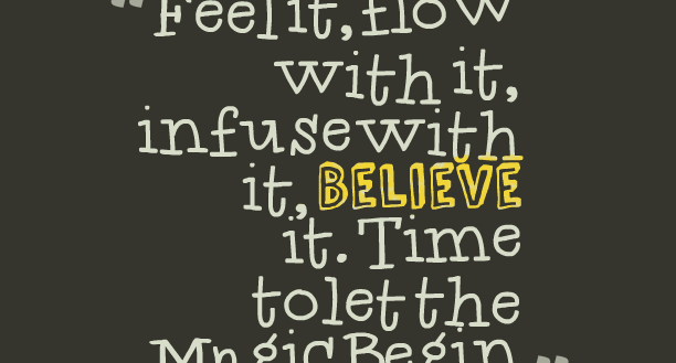 There's a big difference between going with the flow and finding flow