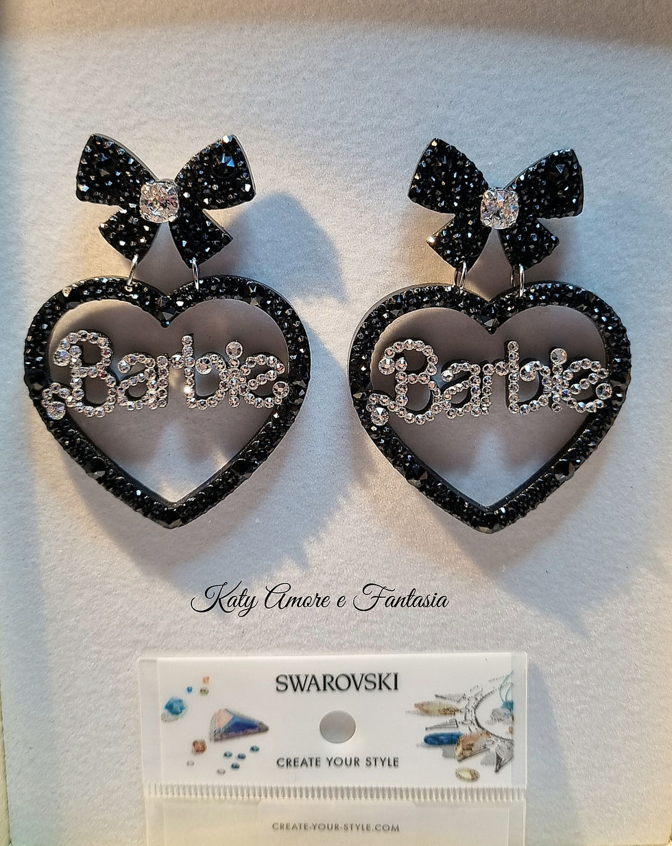 Orecchini Barbie Swarovski Black