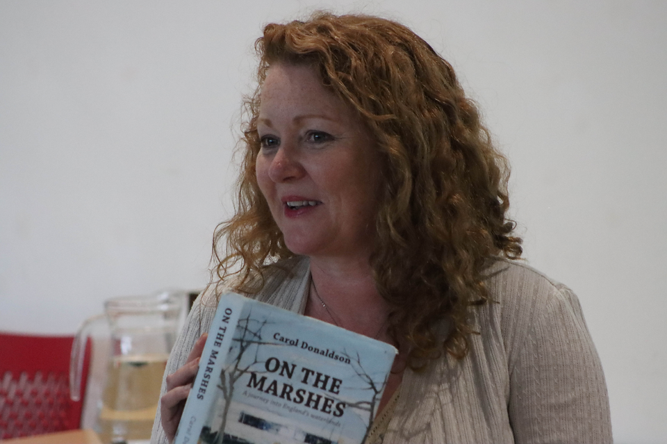 Carol Donaldson - reading from her book, 'On the marshes',photo by Dan McGillivray