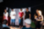 Actors and writers stand in line
