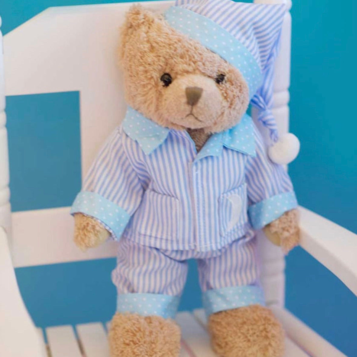Blue Sleepy Time Teddy Bear - PERSONALISED