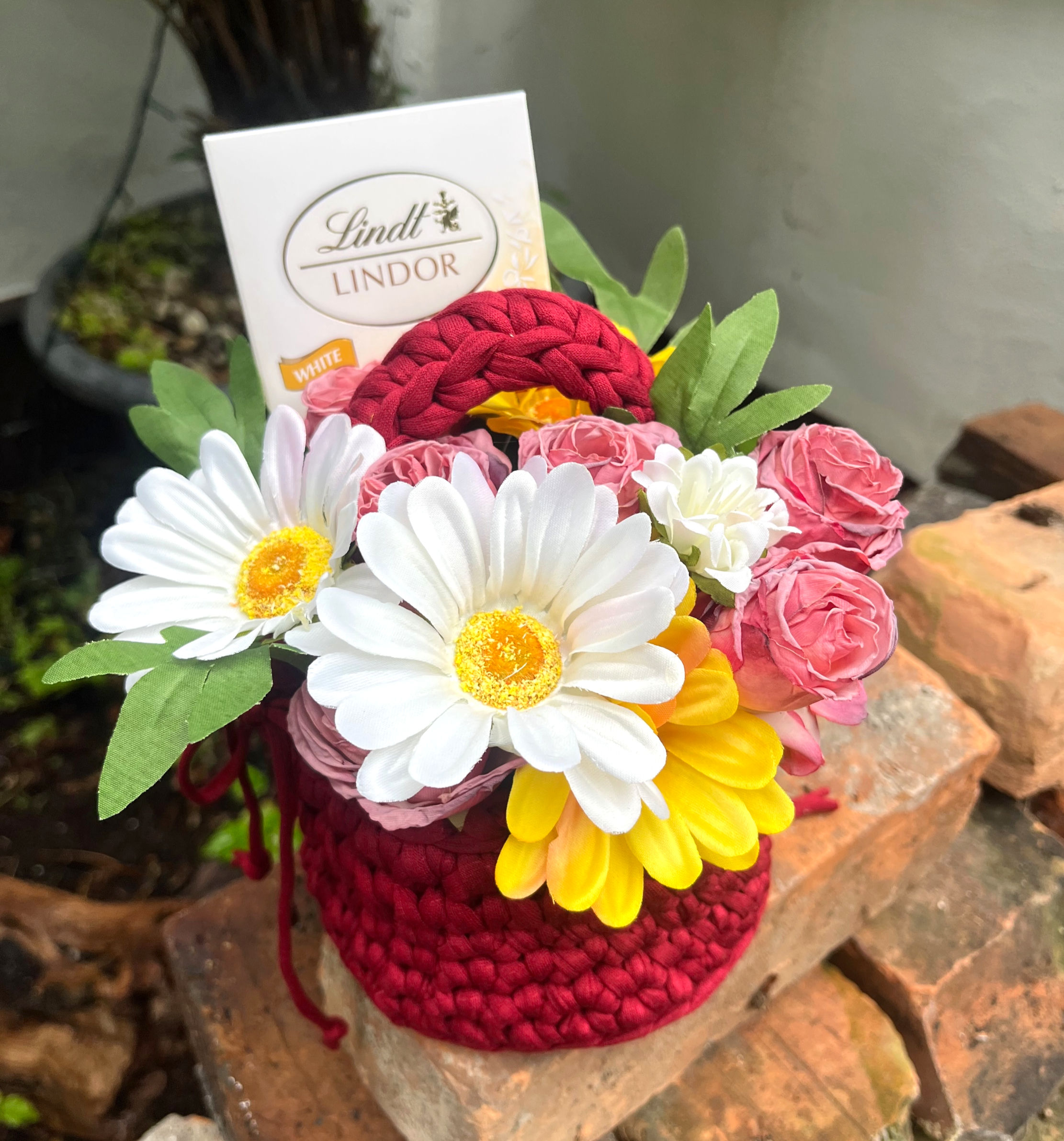 Mini Birthday Bouquet (Red/Pinks) - HANDMADE