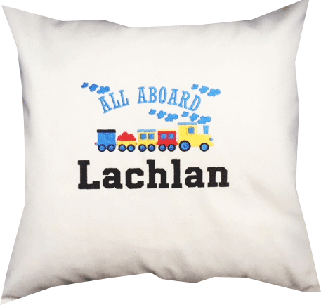 Train Themed Personalised Cushion